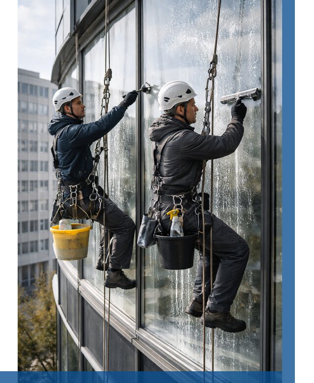 Мойка панорамных окон в Хабаровске от 360 р. заказать у ВЫСОТНИК-Хбр