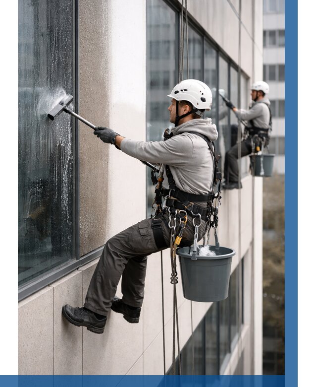 Мойка фасадов зданий в Хабаровске под ключ от 360 р. | ВЫСОТНИК-Хбр