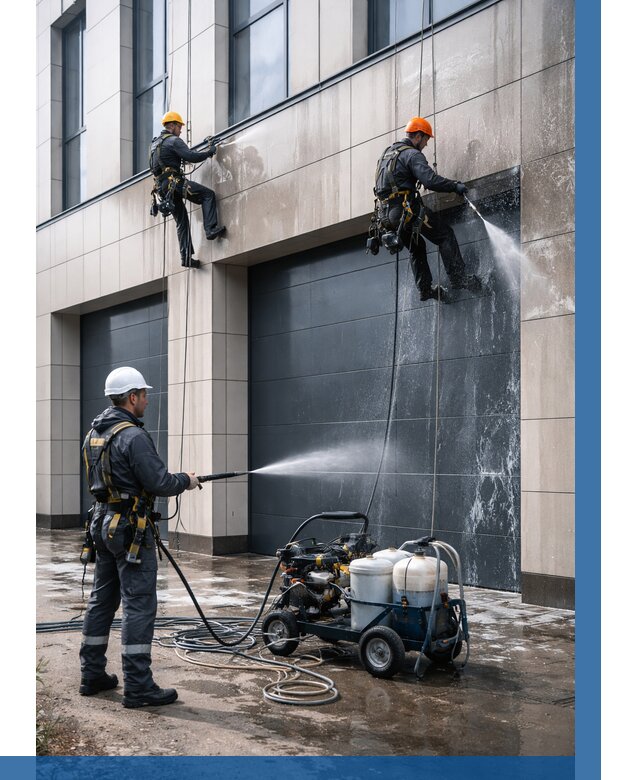 Послестроительная мойка фасада в Хабаровске от 309 р. | ВЫСОТНИК-Хбр