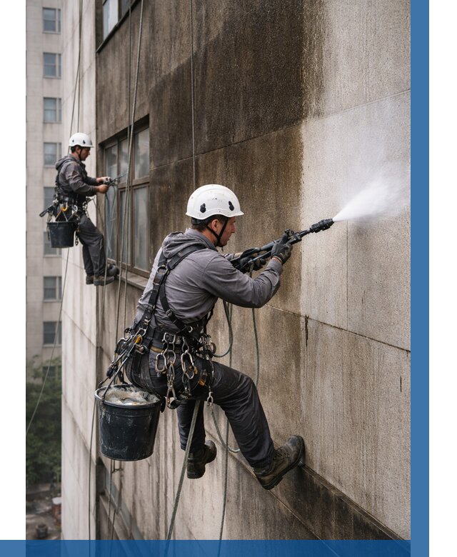 Очистка фасада от копоти в Хабаровске от 257 р. | ВЫСОТНИК-Хбр