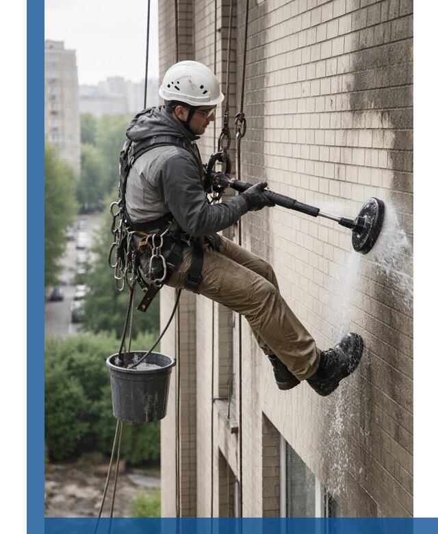 Очистка фасада от копоти в Хабаровске профессионально и безопасно