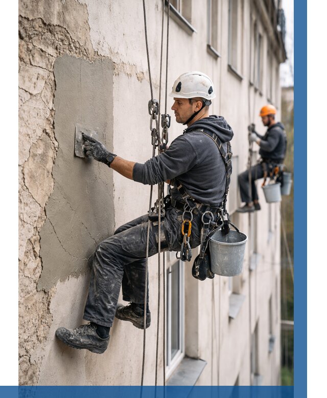 Восстановление штукатурки фасада в Хабаровске от 1235 р. | ВЫСОТНИК-Хбр