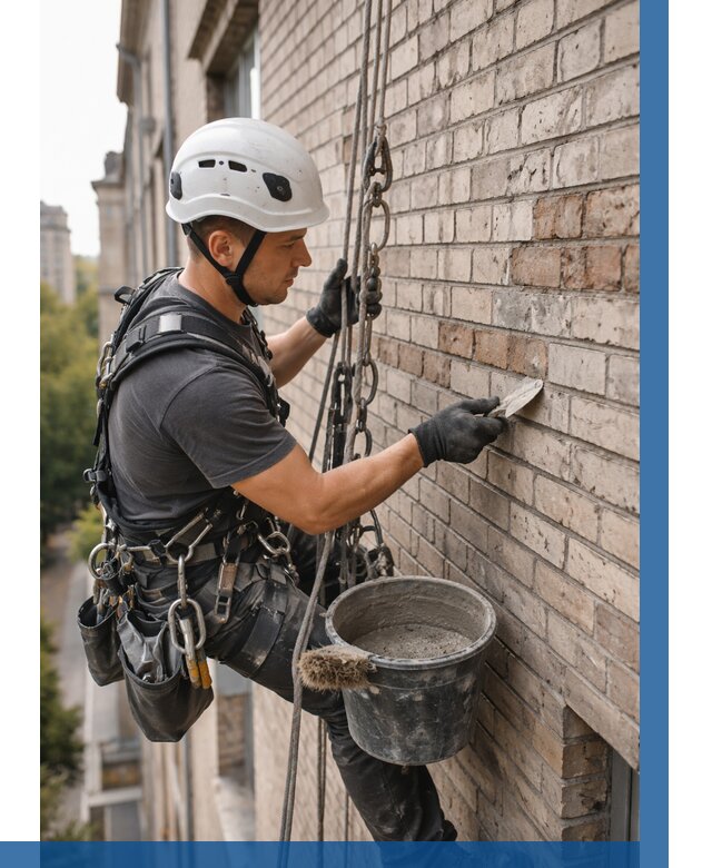 Ремонт кирпичной кладки фасада в Хабаровске от 1852 р. | ВЫСОТНИК-Хбр