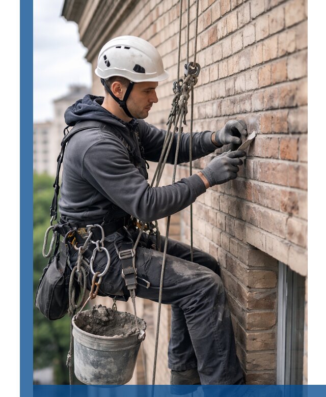 Качественный ремонт кирпичной кладки фасада в Хабаровске с гарантией