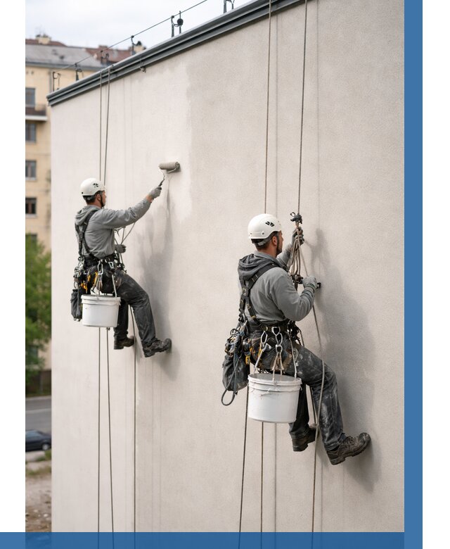 Покраска оштукатуренного фасада в Хабаровске от 329 р. | ВЫСОТНИК-Хбр