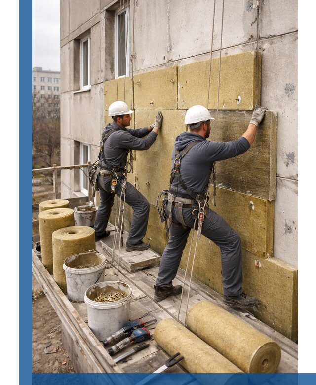 Утепление фасада минватой в Хабаровске под ключ с гарантией