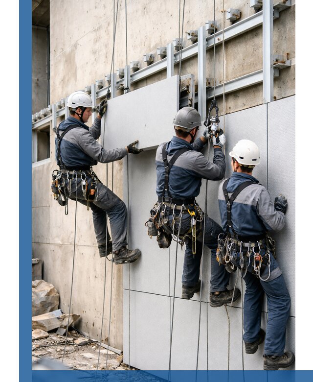 Монтаж вентилируемого фасада в Хабаровске под ключ с гарантией качества