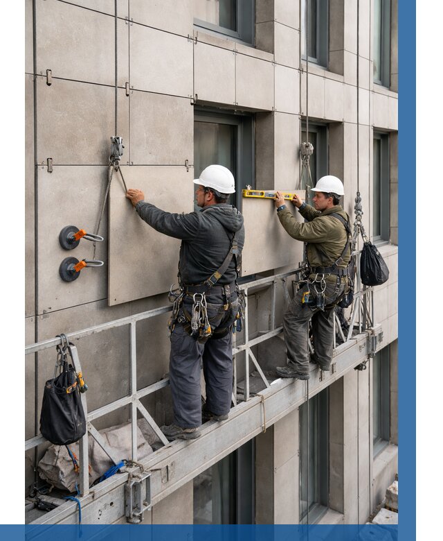 Монтаж керамогранита на фасад в Хабаровске от 2572 р. | ВЫСОТНИК-Хбр