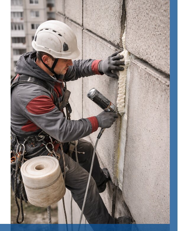 Утепление межпанельных швов в Хабаровске от 720 р. | ВЫСОТНИК-Хбр