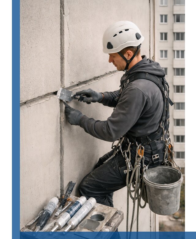 Ремонт межпанельных швов в Хабаровске герметизация и восстановление