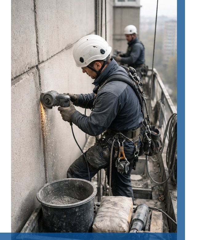 Штробление межпанельных швов в Хабаровске от 1235 р. | ВЫСОТНИК-Хбр