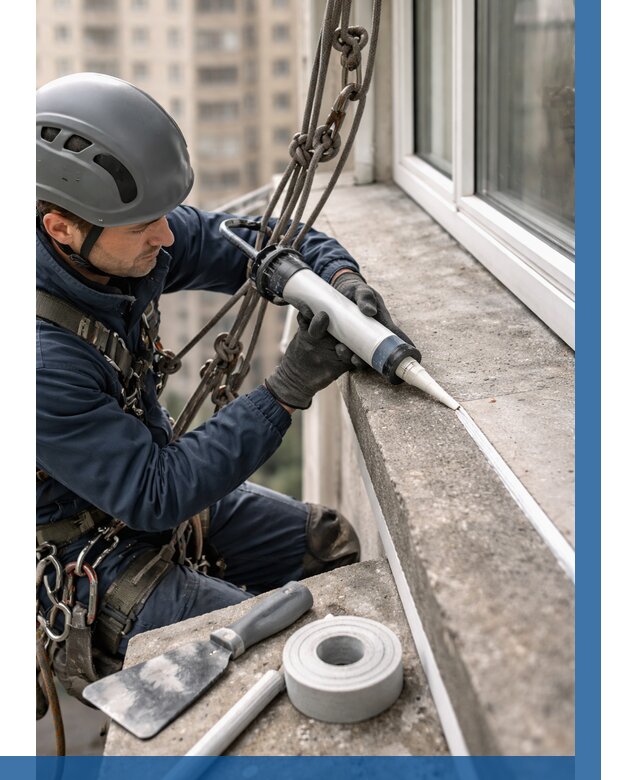 Герметизация балконного козырька в Хабаровске от 4630 р. | ВЫСОТНИК-Хбр