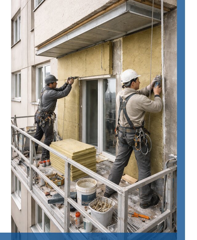 Утепление балкона снаружи в Хабаровске от 1646 р. под ключ ВЫСОТНИК-Хбр