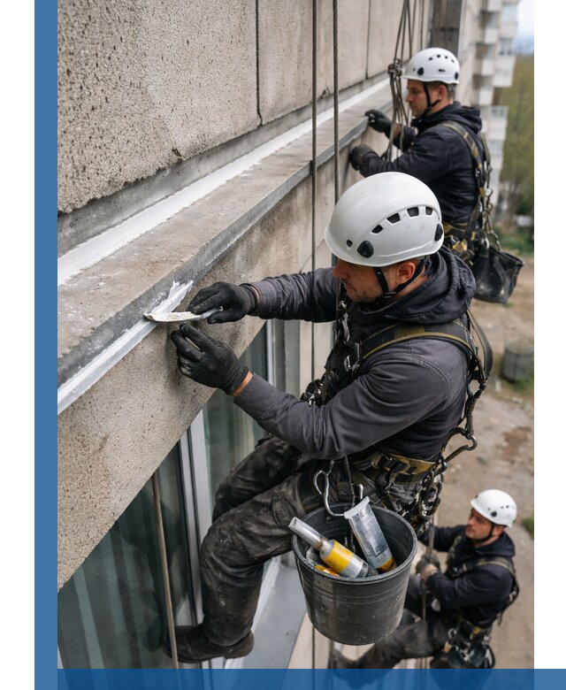 Герметизация примыкания балкона в Хабаровске под ключ с гарантией