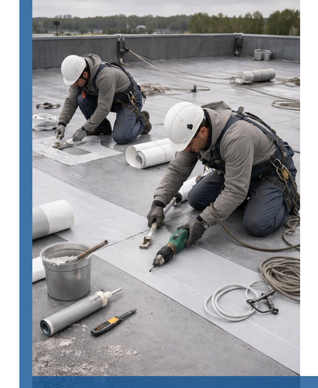 Ремонт мембранной кровли в Хабаровске качественно и с гарантией