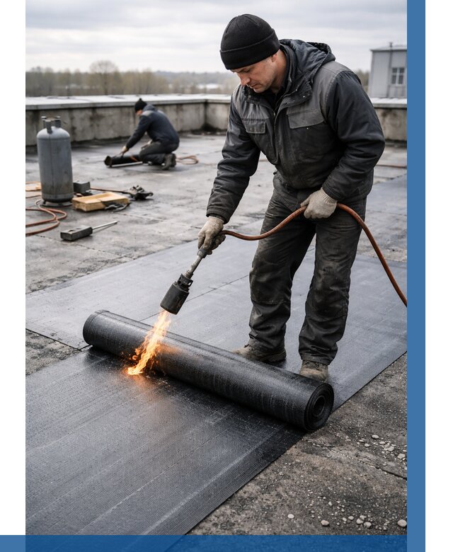 Ремонт наплавляемой кровли в Хабаровске от 720 р. | ВЫСОТНИК-Хбр