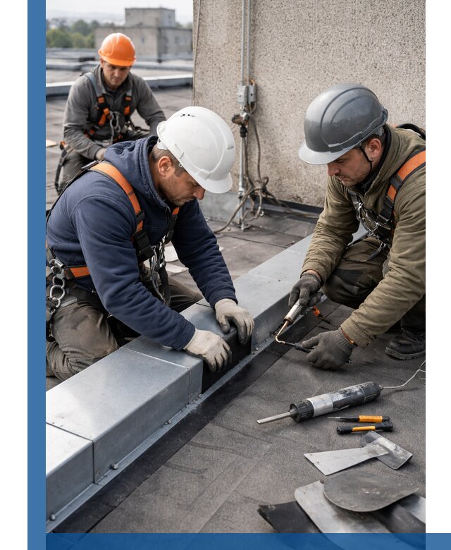 Ремонт кровельных примыканий в Хабаровске профессионально