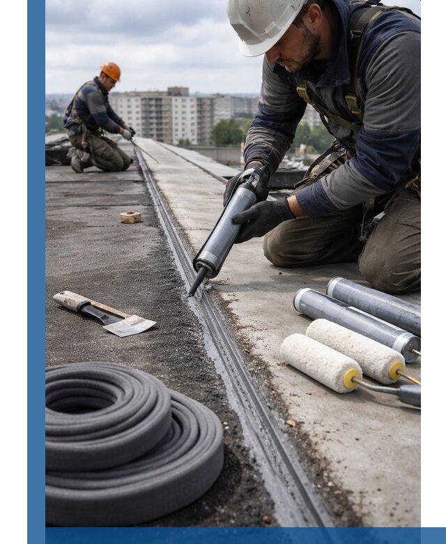 Герметизация швов кровли в Хабаровске с гарантией герметичности