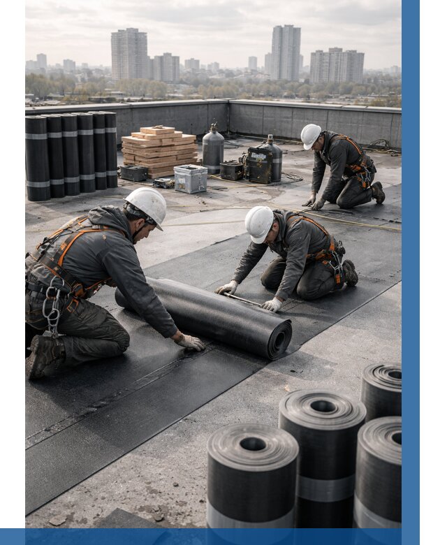 Монтаж мягкой кровли под ключ в Хабаровске от 463 р. | ВЫСОТНИК-Хбр