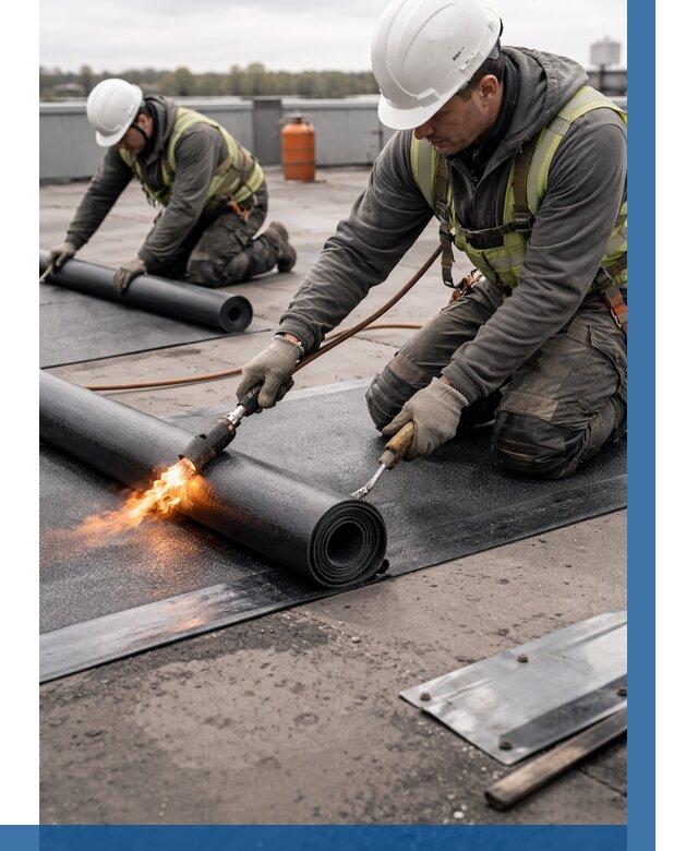 Монтаж наплавляемой кровли в Хабаровске от 874 р. — ВЫСОТНИК-Хбр