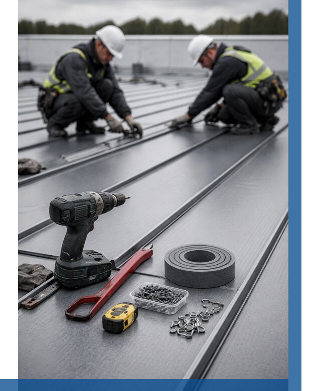 Монтаж фальцевой кровли в Хабаровске от 1852 р. | ВЫСОТНИК-Хбр