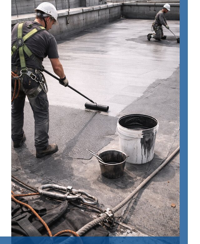 Гидроизоляция кровли жидкой резиной в Хабаровске от 514 р. | ВЫСОТНИК-Хбр