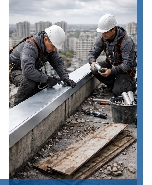 Замена парапетных крышек под ключ в Хабаровске от 1235 р. | ВЫСОТНИК-Хбр