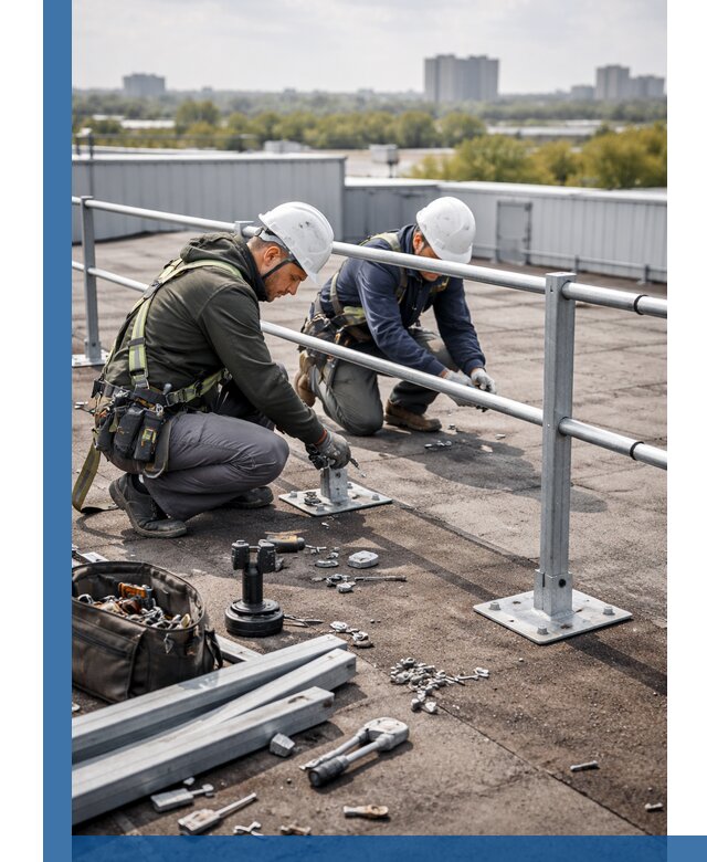 Монтаж кровельного ограждения в Хабаровске под ключ с гарантией