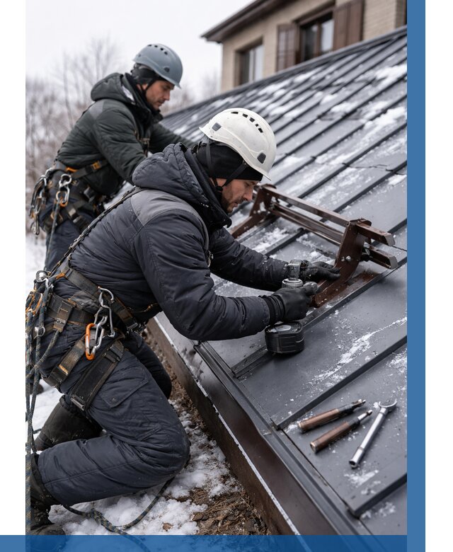 Монтаж снегозадержателей в Хабаровске от 463 р. | ВЫСОТНИК-Хбр