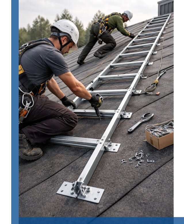 Профессиональный монтаж кровельной лестницы в Хабаровске под ключ