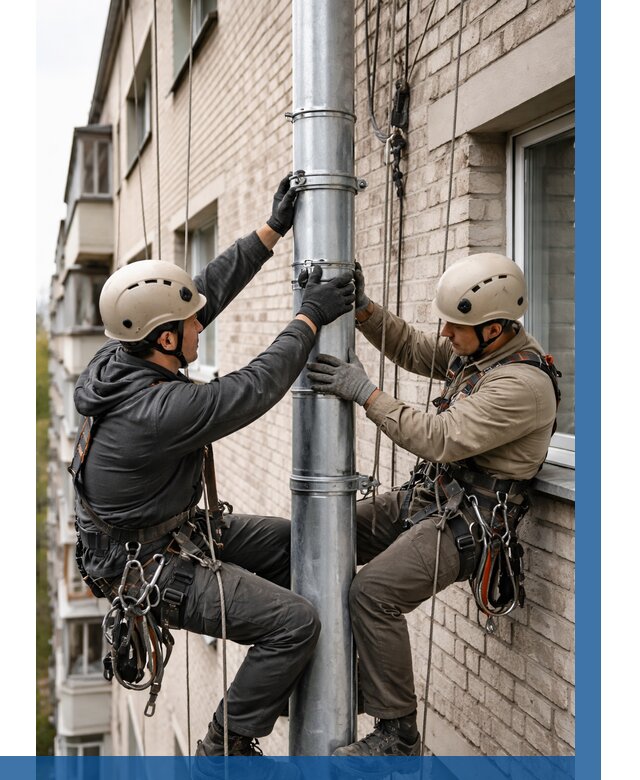 Замена водосточных труб в Хабаровске от 6687 р. | ВЫСОТНИК-Хбр