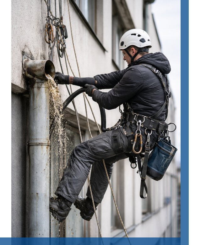 Прочистка водосточных труб в Хабаровске от 3601 р. | ВЫСОТНИК-Хбр