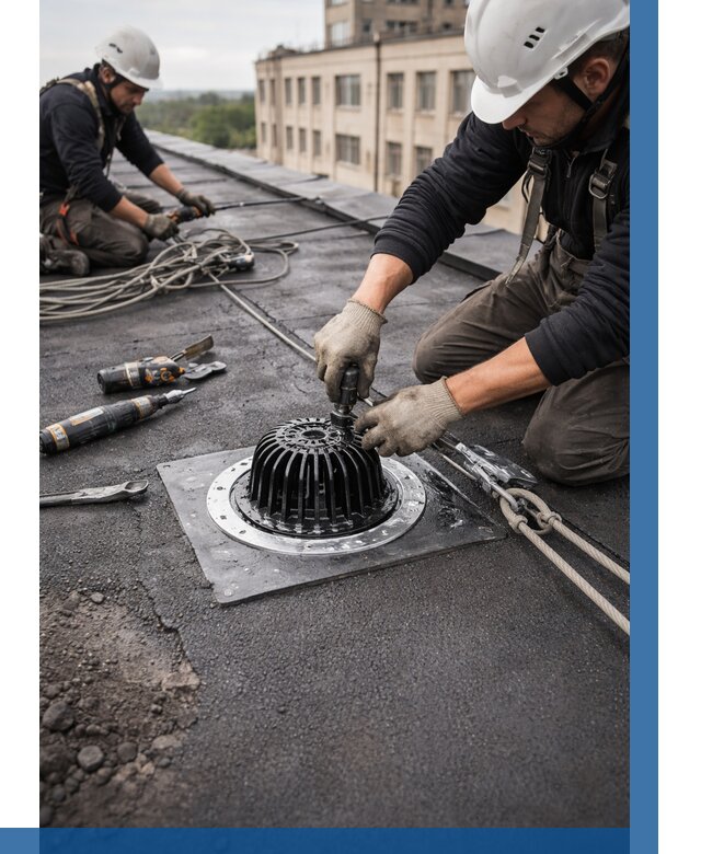 Установка водосточных воронок в Хабаровске цена от 3601 р. | ВЫСОТНИК-Хбр