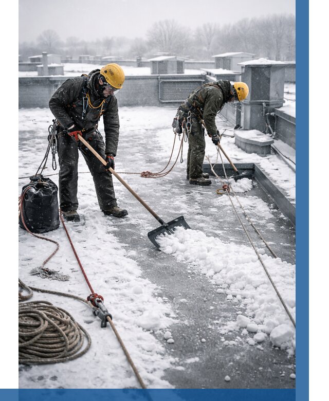 Очистка крыши от снега в Хабаровске от 7716 р. | ВЫСОТНИК-Хбр