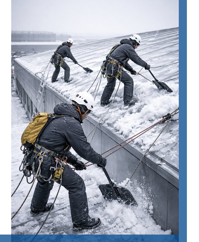 Очистка навесов от снега в Хабаровске от 4630 р. | ВЫСОТНИК-Хбр