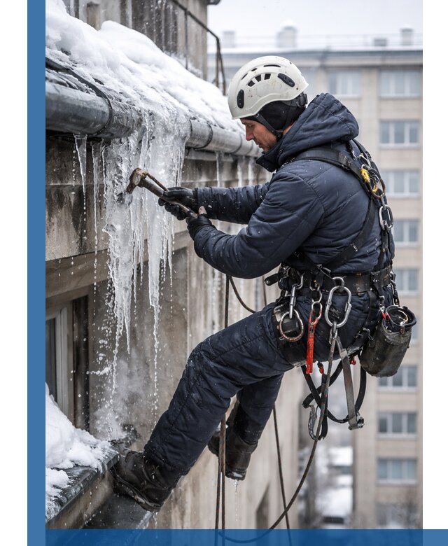 Удаление наледи и чистка водостоков в Хабаровске оперативно и безопасно