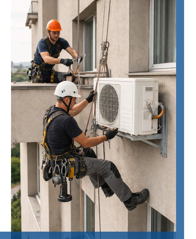 Монтаж внешнего блока кондиционера в Хабаровске от 6687 р. | ВЫСОТНИК-Хбр