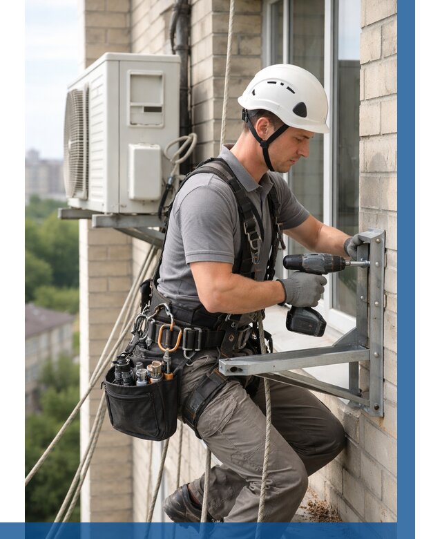 Установка кронштейнов кондиционера в Хабаровске от 3601 р. | ВЫСОТНИК-Хбр