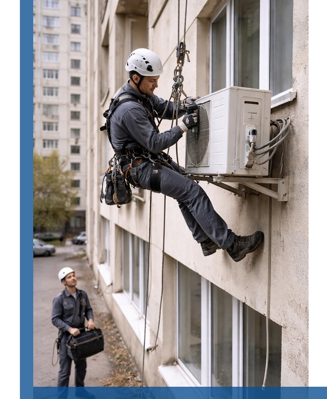 Демонтаж внешнего блока кондиционера в Хабаровске профессионально