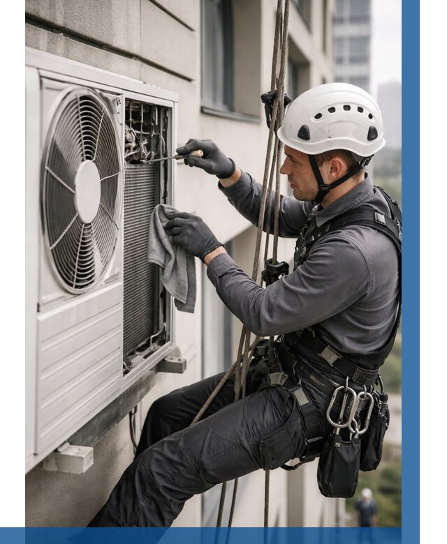 Обслуживание внешнего блока кондиционера в Хабаровске от 2778 р.ВЫСОТНИК-Хбр