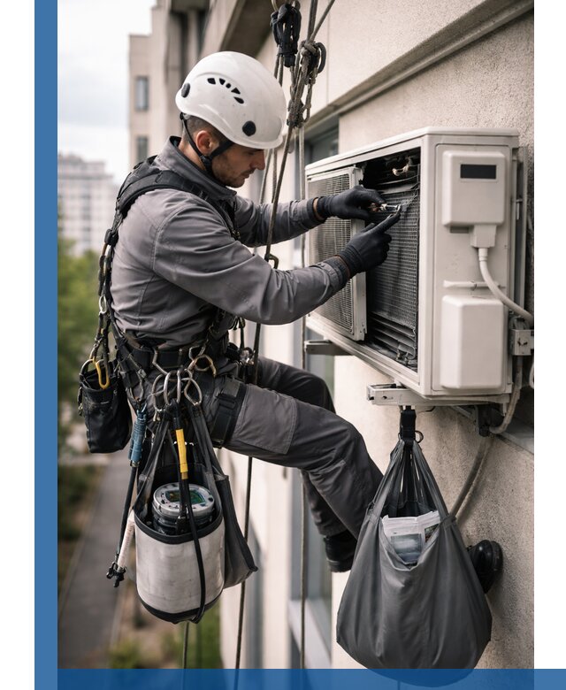 Обслуживание внешнего блока кондиционера в Хабаровске профессионально