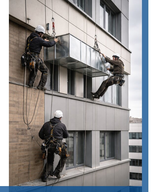 Монтаж воздуховодов на фасаде в Хабаровске от 1543 р. | ВЫСОТНИК-Хбр