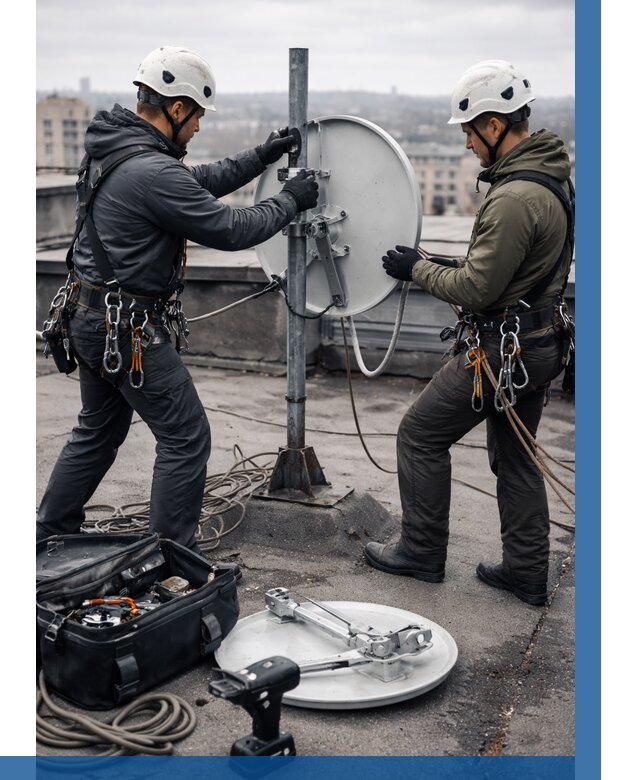 Демонтаж антенн на крыше в Хабаровске от 4630 р. | ВЫСОТНИК-Хбр