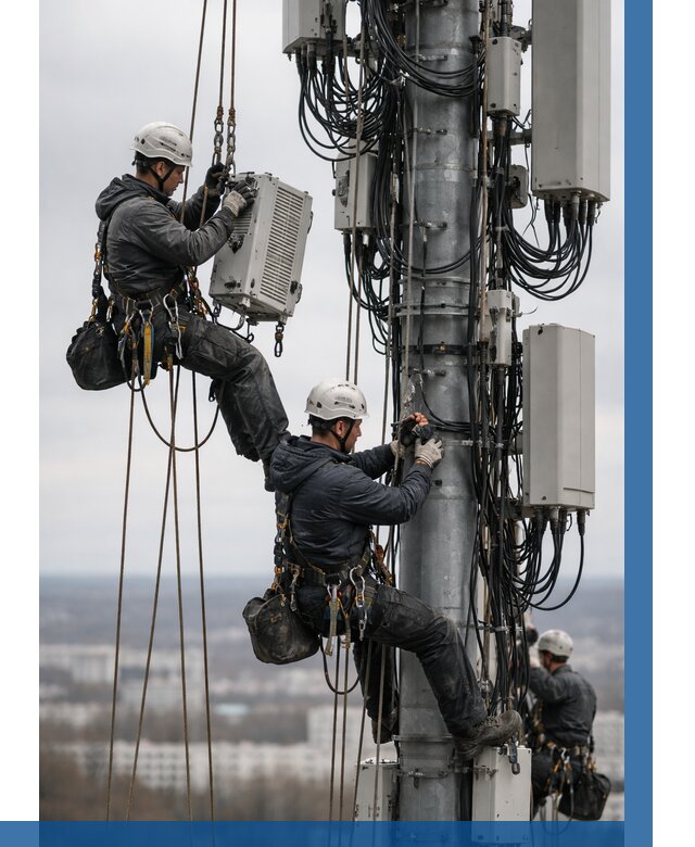 Монтаж оборудования связи на мачте в Хабаровске от 7716 р. | ВЫСОТНИК-Хбр