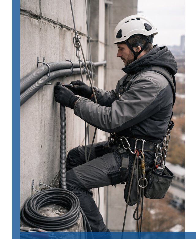 Профессиональный монтаж гофры для кабеля в Хабаровске с гарантией