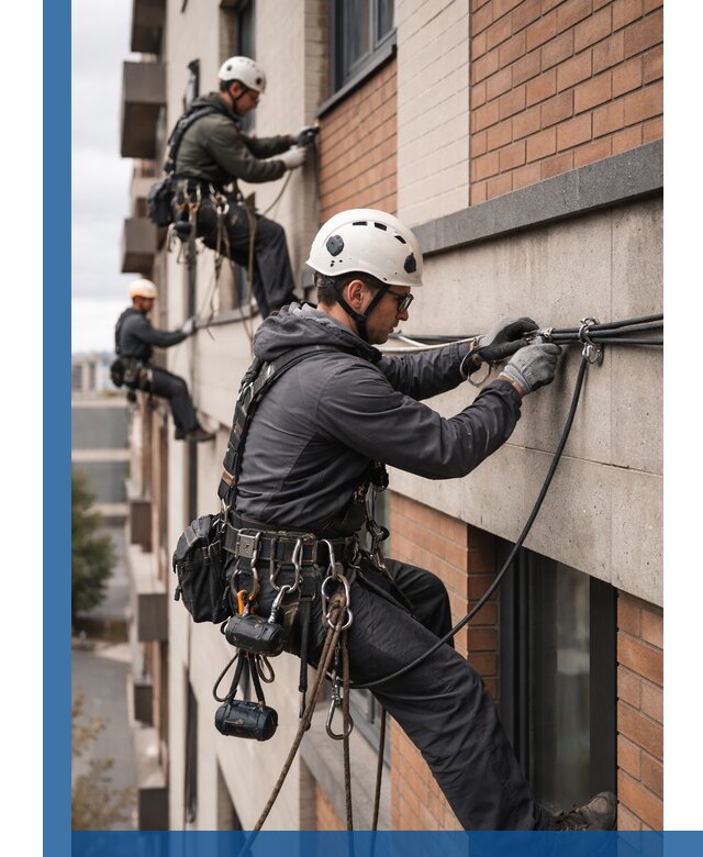 Крепление кабеля на фасаде монтаж и крепеж в Хабаровске