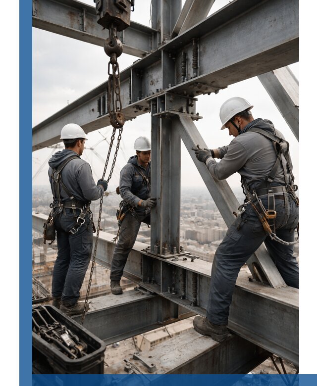 Профессиональный монтаж металлоконструкций на высоте в Хабаровске