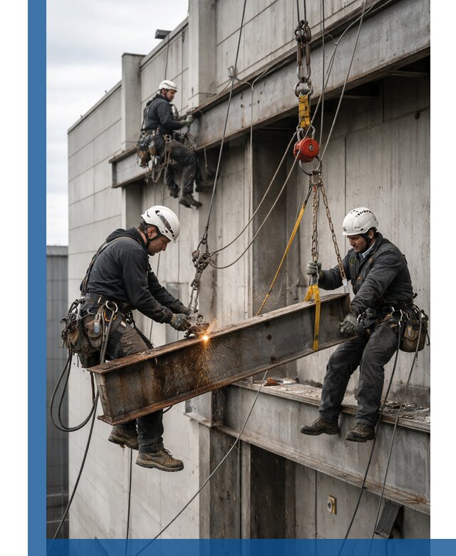 Демонтаж металлоконструкций на высоте в Хабаровске под ключ