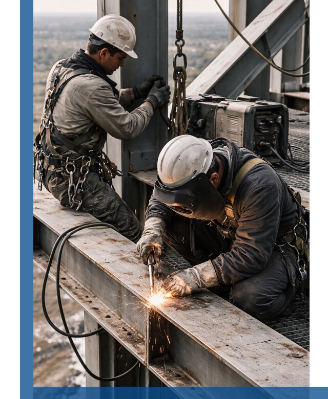 Высотные сварочные работы в Хабаровске для промышленных объектов