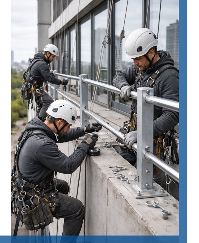 Монтаж ограждений на высоте в Хабаровске, от 1235 р. | ВЫСОТНИК-Хбр